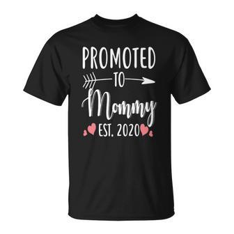 Promoted To Mommy Est 2020 Christmas Ideas For Mom T-Shirt | Seseable UK