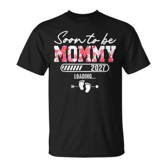 Pronto To Be Mommy 2027 Cargando Madre Embarazada Madre Camiseta unisex - Regaloses