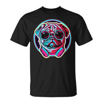 Pugaporwave Hip Hop Dog Cool Puppy Hombres Es Niños Retro Camiseta unisex - Regaloses