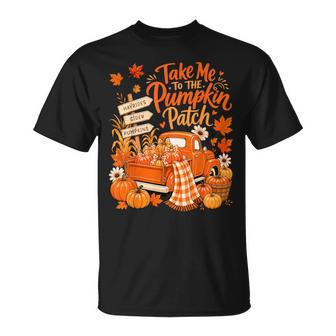 Take Me To The Pumpkin Patch Autumn Fall Vintage Truck T-Shirt | Seseable UK