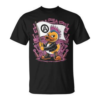 Punk Duck Rock Ducker Anarchy Punker Camiseta unisex - Regaloses