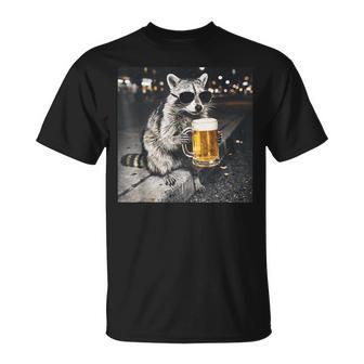 Raccoon Drinking Beer Meme Women T-Shirt | Seseable UK
