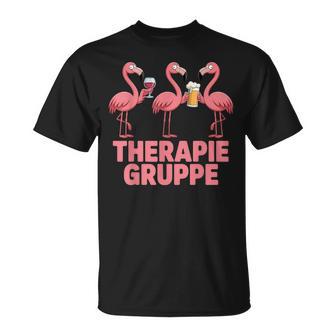 Therapie Gruppe Flamingo Mädels Freundinnen Party T-Shirt - Geschenkecke