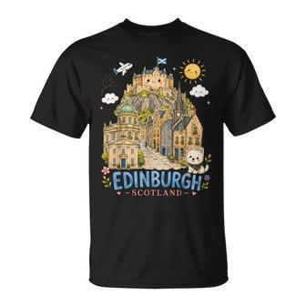 Recuerdo Deiaje Para Niños En Acuarela De Edimburgo Escocia Camiseta unisex - Regaloses