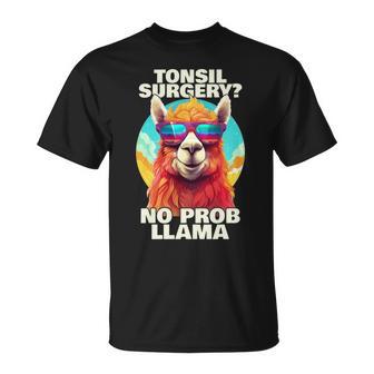 Regalo De Recuperación De Amigdalectomía Para Cirugía De Amígdalas No Probllama Manga Larga Camiseta unisex - Regaloses