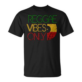 Reggae Vibes Only Rasta Rastafari Roots Jamaican Music T-Shirt - Thegiftio UK