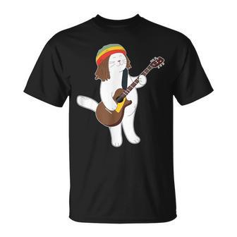 Reggafari Rasta Chat Retro Reggae Guitar Chat Reggae T-Shirt - Cadeauxyz