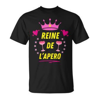 Reine De L'apéro Copines Evjf Apéritifoirées Filles T-Shirt - Cadeauxyz