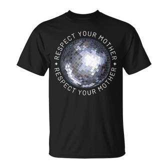 Respect Your Mother Retro Mother's Day Disco Ball T-Shirt | Seseable UK