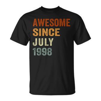 Retro Awesome Desde Julio De 1998 28 Años 28 Cumpleaños Camiseta unisex - Regaloses
