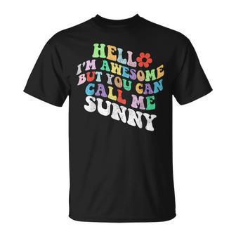 Retro Groovy Holaoy Increíble Pero Puedes Llamarmeunny Camiseta unisex - Regaloses