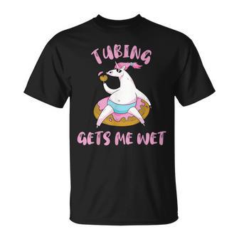 River Tubing Unicorn Tubing Get's Me Wet Summer Float Trip T-Shirt - Thegiftio UK