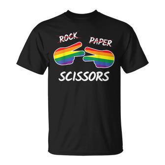 Rock Papel Tijeras Orgullo Lesbianas Corazón Lgbt Igualdad Gay Camiseta unisex - Regaloses