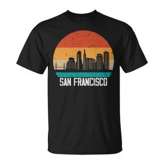 San Francisco Usa Retrointageunsetkylinean Francisco Manga Larga Camiseta unisex - Regaloses