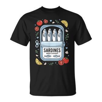 Sardines Poisson Étamé Retro Graphicummer T-Shirt - Cadeauxyz