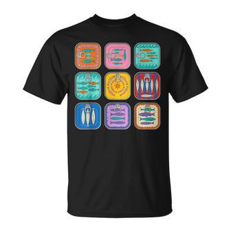 Sardines Portugaises En Étain Poisson Rétro Tendance Pêcheur T-Shirt - Cadeauxyz