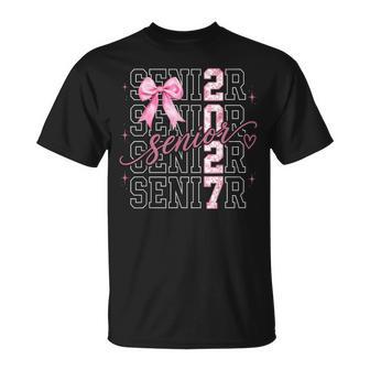Senior 2027 Class Of 2027 Coquette Bow Graduation 2027 Girls T-Shirt | Seseable UK