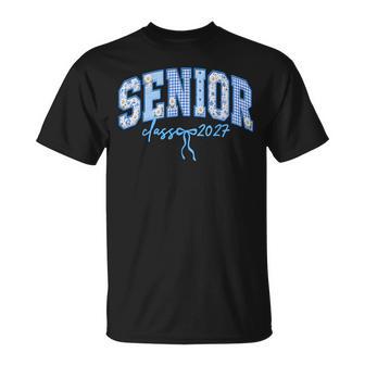 Senior Class Of 2027 Patchwork Flowers Seniors 27 Graduation T-Shirt | Seseable UK