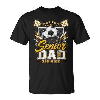 Senior Dad Class Of 2027 Soccer Ball Graduation Vintage T-Shirt | Seseable UK