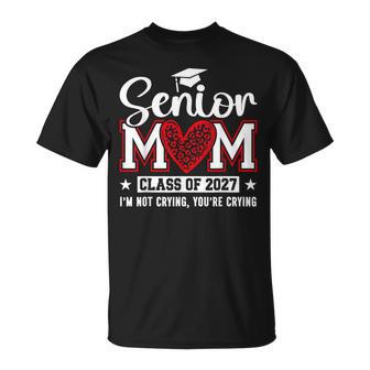 Senior Mom 2027 Proud Mom Mother Graduate Class Of 2027 T-Shirt | Seseable UK