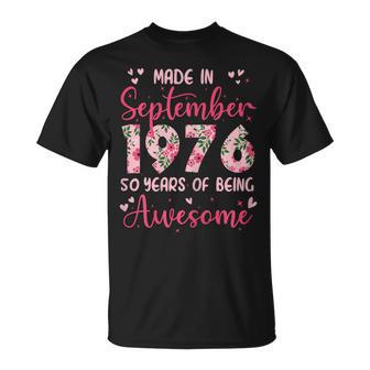 Septembre 1976 Cool Cadeau Anniversaire 50 Ans Pour S T-Shirt - Cadeauxyz