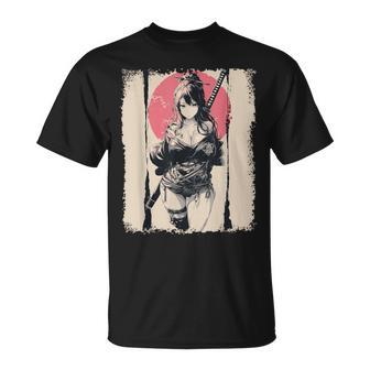 Sexy Anime Chica Japonésamurai Rojool Camiseta unisex - Regaloses