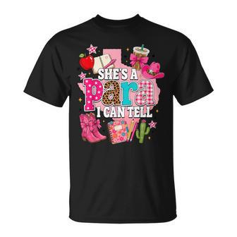 She's A Para I Can Tell Western Girly Paraprofessional T-Shirt - Thegiftio UK
