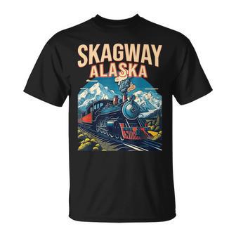 Skagway Alaska Steam Train Gateway Klondike History T-Shirt - Thegiftio UK