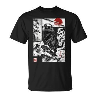 Skateboardeur Japonais Amateur De Manga Et De Musique T-Shirt - Cadeauxyz