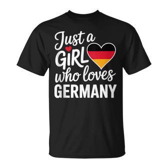 Solo Una Chica Que Ama Alemaniaouvenirs Alemán In Mangas Camiseta unisex - Regaloses