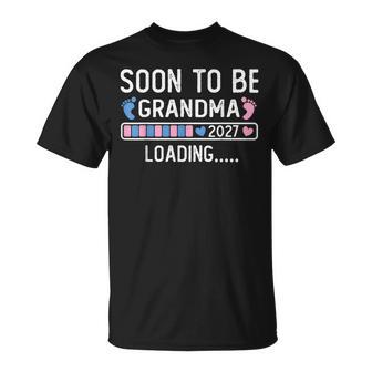 Soon To Be Grandma 2027 Loading Pregnancy Announcement 2027 T-Shirt - Thegiftio UK