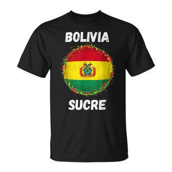 Sucre Bolivia Retrointageport Recuerdo Bandera Boliviana Camiseta unisex - Regaloses