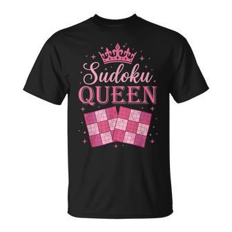 Sudoku Queen Geek Puzzleolver Joueur De Jeu Cérébral Et Fan De Mathématiques T-Shirt - Cadeauxyz