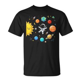 Systèmeolaire Astronaute Planètes Astronomiepacecience Enfants T-Shirt - Cadeauxyz
