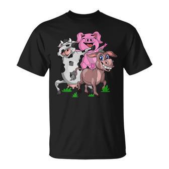 Tamponnantache Ferme Cochon Mignon Âne Animal De La Ferme T-Shirt - Cadeauxyz