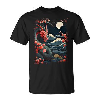 Tatouage Japonais Esthétique Dragon Asiatique Japontyle Japon T-Shirt - Cadeauxyz