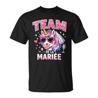 Team De La Mariée Licorne Evjf Fête Mariage T-Shirt - Cadeauxyz