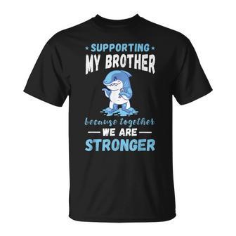 Tiburón De Concienciaobre El Autismo Apoyando A Mi Hermano Camiseta unisex - Regaloses