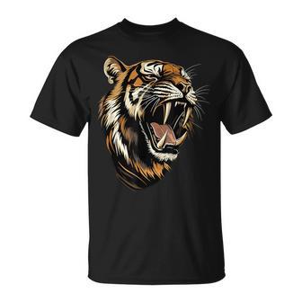Tigre Dientes Deablemilodon Gran Felino Tigre Camiseta unisex - Regaloses