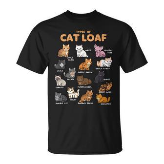 Tipos De Pan De Gato Lindo Gatito Kawaii Gatos Amante De Los Gatos In Mangas Camiseta unisex - Regaloses