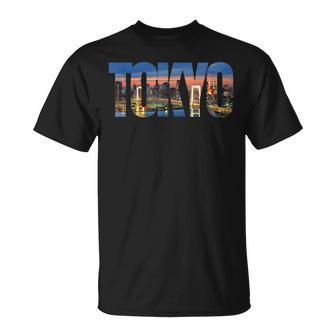 Tokyokyline Rainbow Bridge Tokyo Tower Tokyo Night Tシャツ - Kawaiitshirt