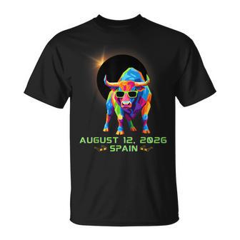 Total Solar Eclipse Bull Spain Wearing Eclipse Glasses Men T-Shirt - Thegiftio UK
