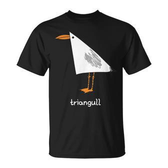 Triangull Triangle Seagull Bird Pun Geometric Wordplay T-Shirt | Seseable UK
