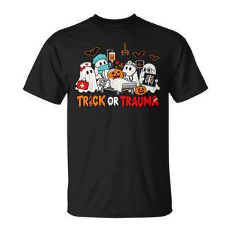 Trick Or Trauma Ghost Nurse Spooky Halloween T-Shirt | Seseable UK