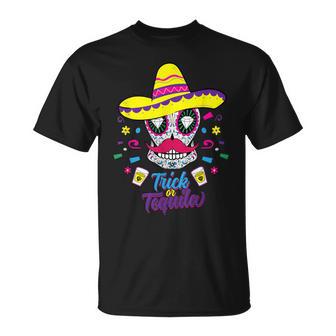 Truc De Crâne Deucre Mexicain Ou Tequila Pour Dia De Los Muertos T-Shirt - Cadeauxyz