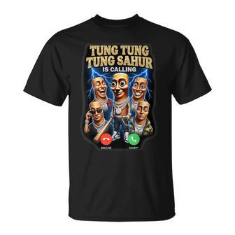 Tung Tung Tung Sahur Is Calling Italian Brainrot Meme T-Shirt - Thegiftio UK