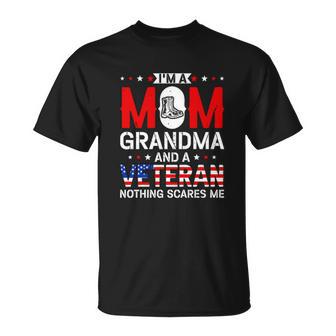 Veteran Grandma Im A Mom Grandma And A Veteran T Shirt Name T-Shirt | Seseable UK