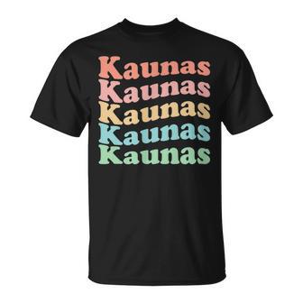 Vintage 70'S Lituanie Hippie City – Kaunas Rétro T-Shirt - Cadeauxyz