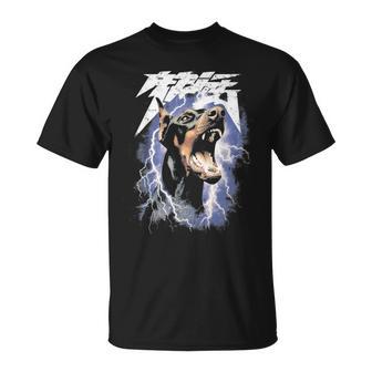 Vintage Dobermann Y2k Grunge 90S Dog Graphic Women T-Shirt - Cadeauxyz