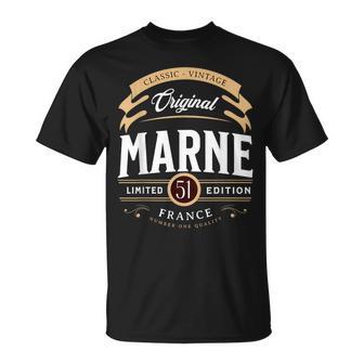 Vintage Marne Département France T-Shirt - Cadeauxyz